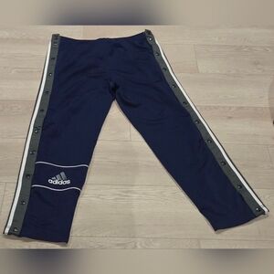 Vintage 1990's Adidas Navy Snap-Front Track Pants